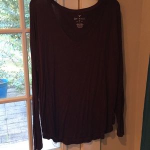 American Eagle long sleeve vneck soft and sexy tee